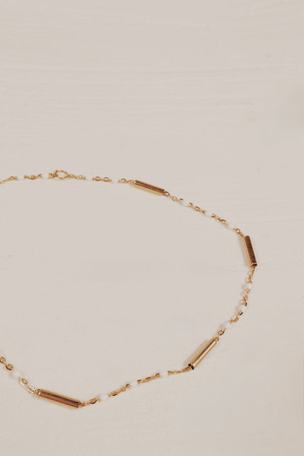 10k White Enamel Bracelet