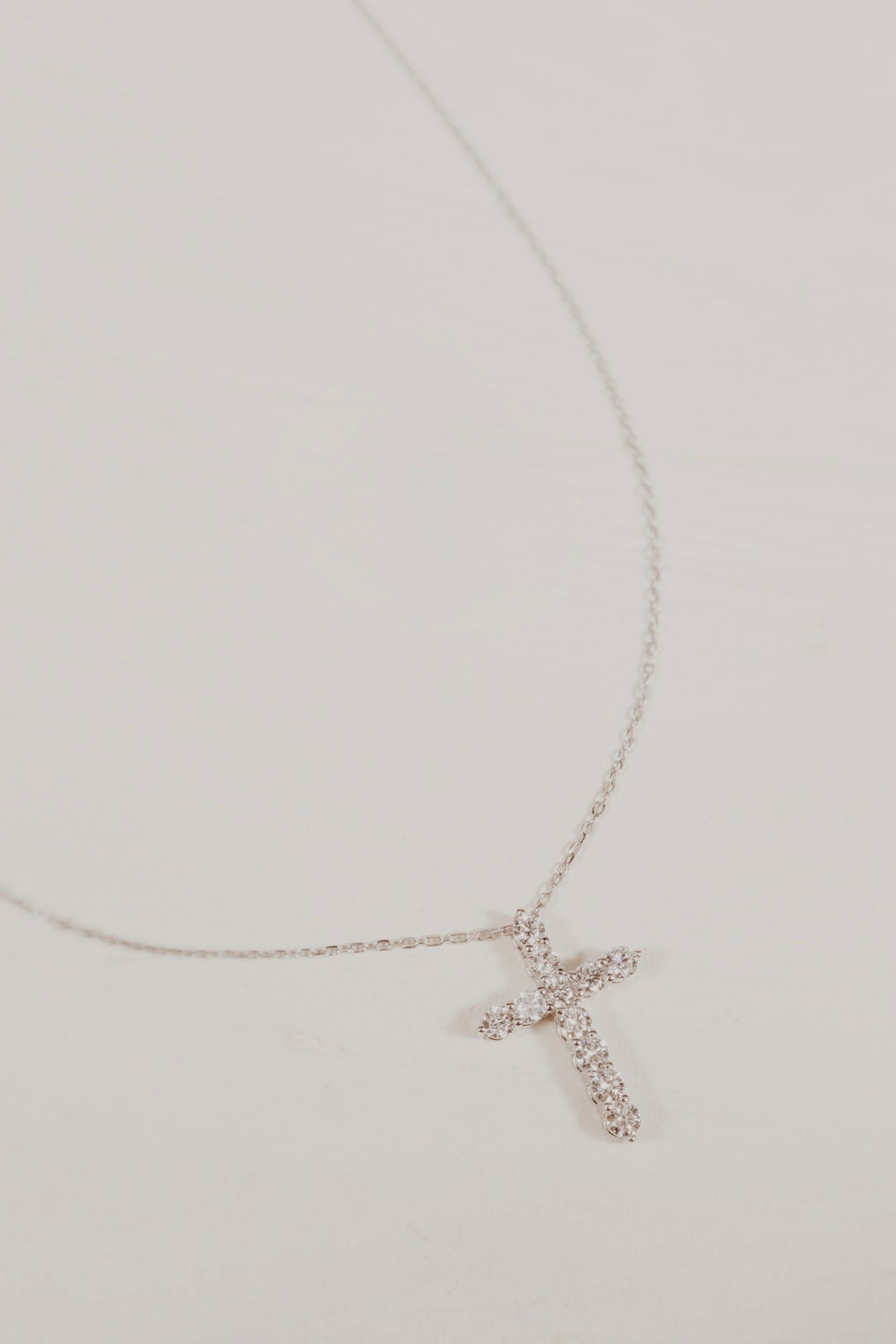 1 Carat Lab-Diamond Cross Necklace