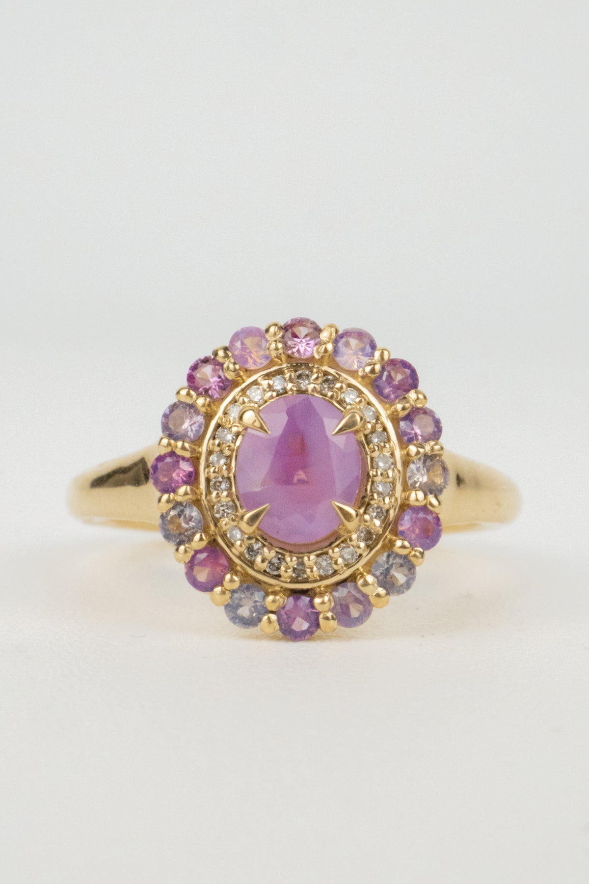 Nadine Engagement Ring- 1.35 ctw Natural Pink Sapphires