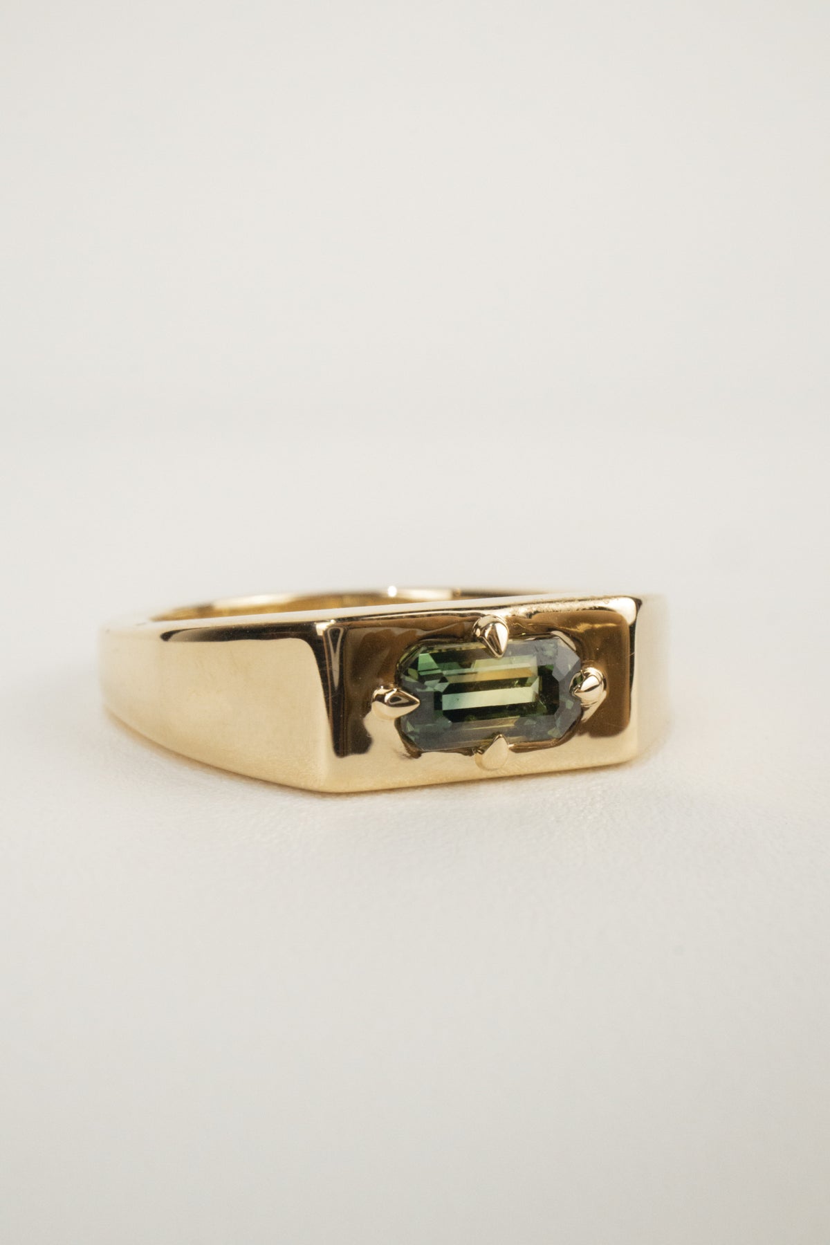 Grayson Men's Signet Ring- 0.85ct Parti Sapphire