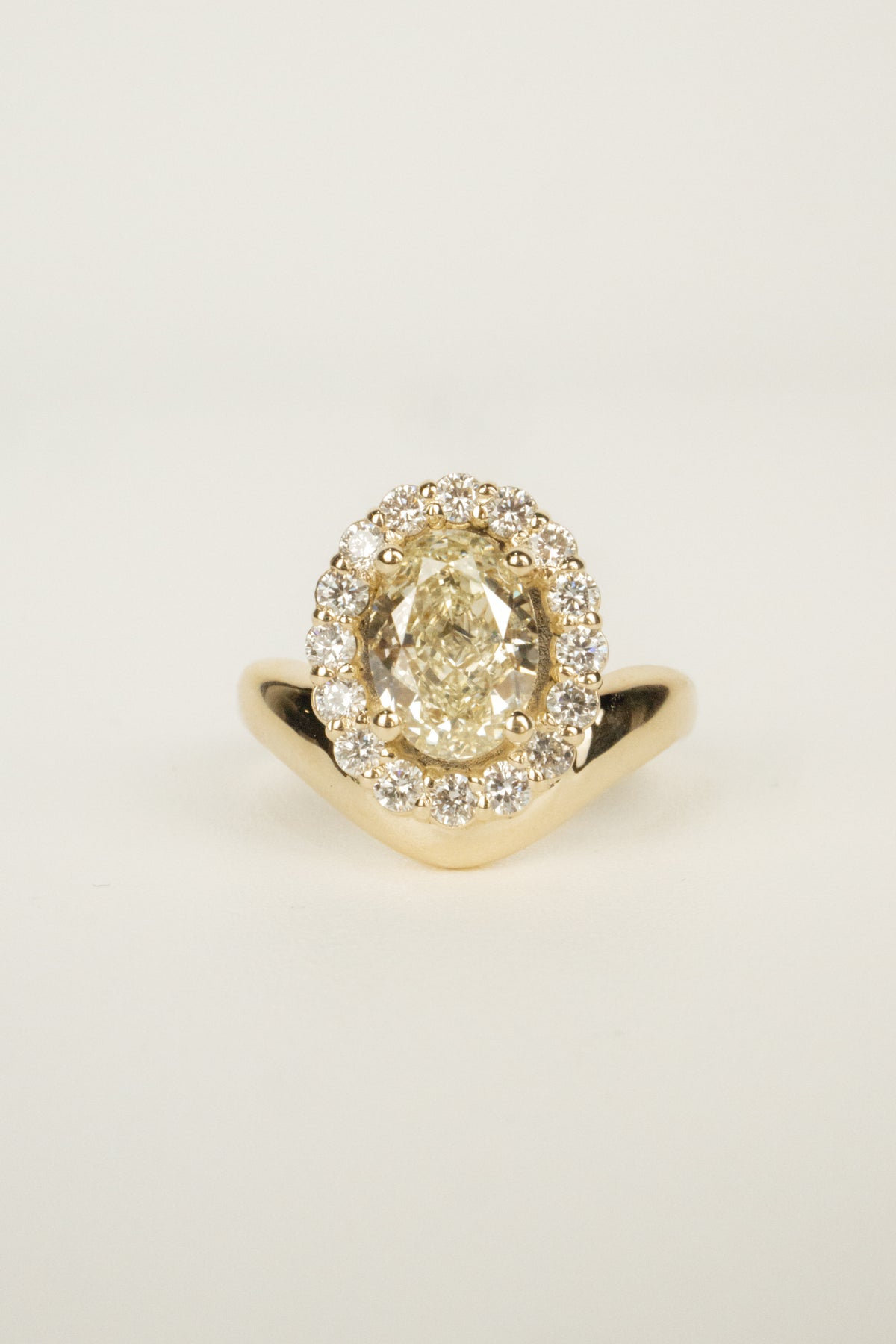 Bonnie Engagement Ring- 2ct Fancy Yellow Lab Diamond