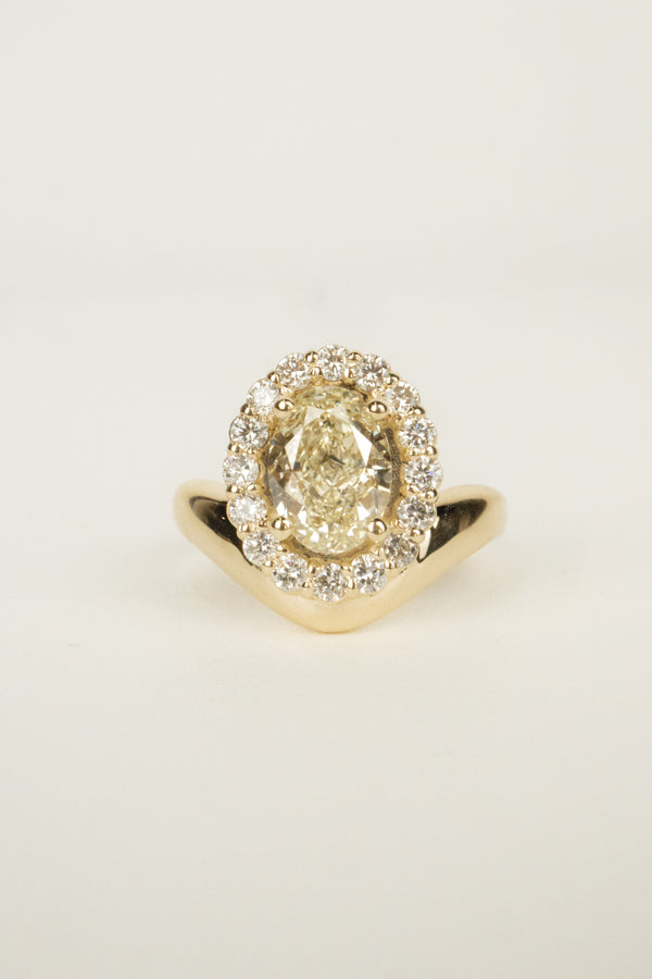 Bonnie Engagement Ring- 2ct Fancy Yellow Lab Diamond