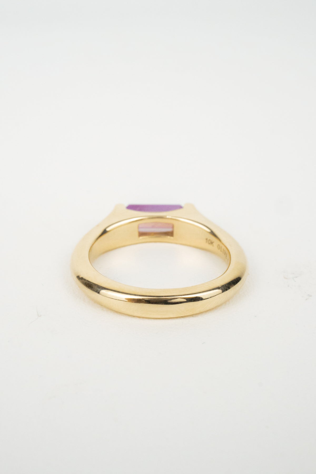 Poppy Pinky Ring- 0.64ct Baguette Sapphire