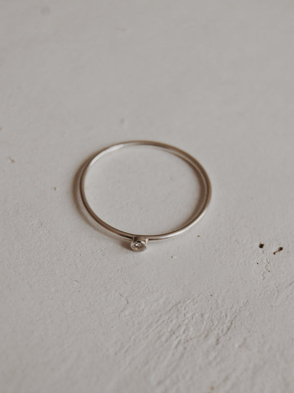 Sterling Silver Solitaire Ring