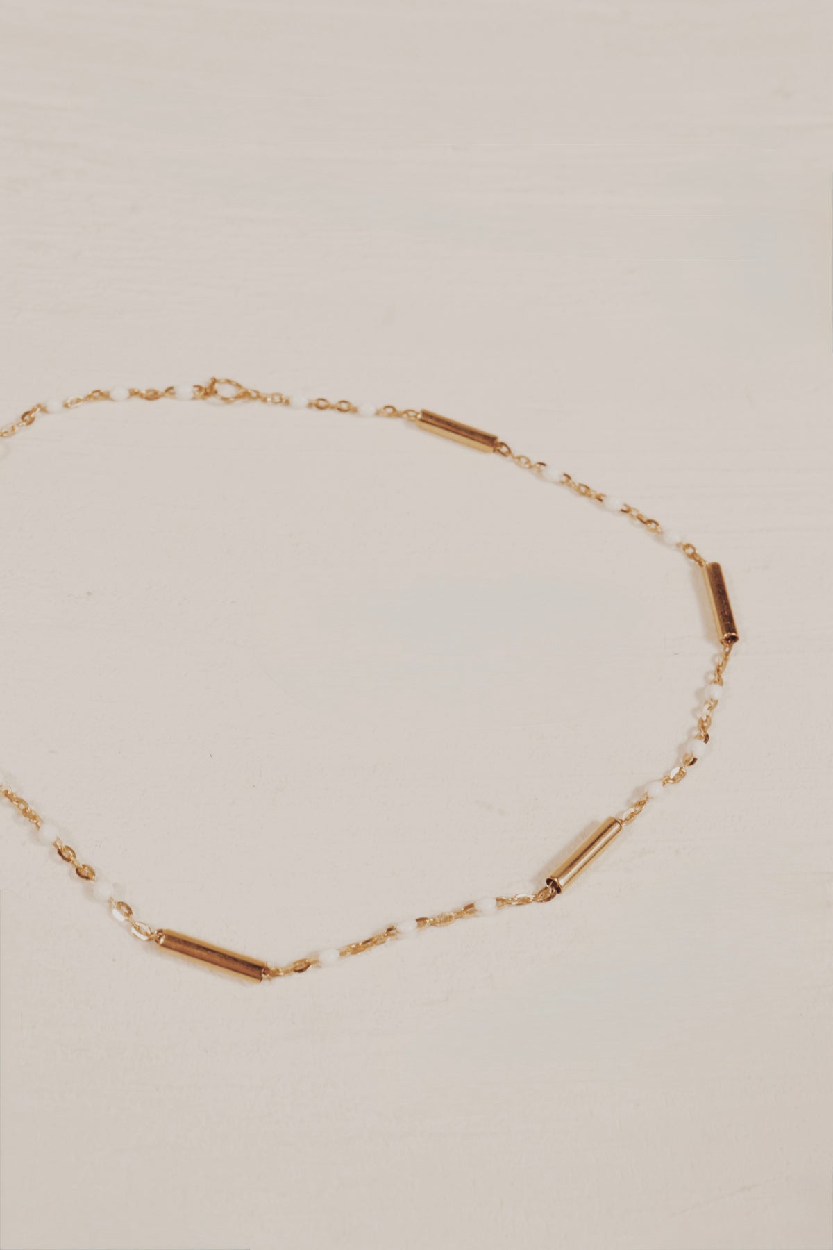 10k White Enamel Bracelet
