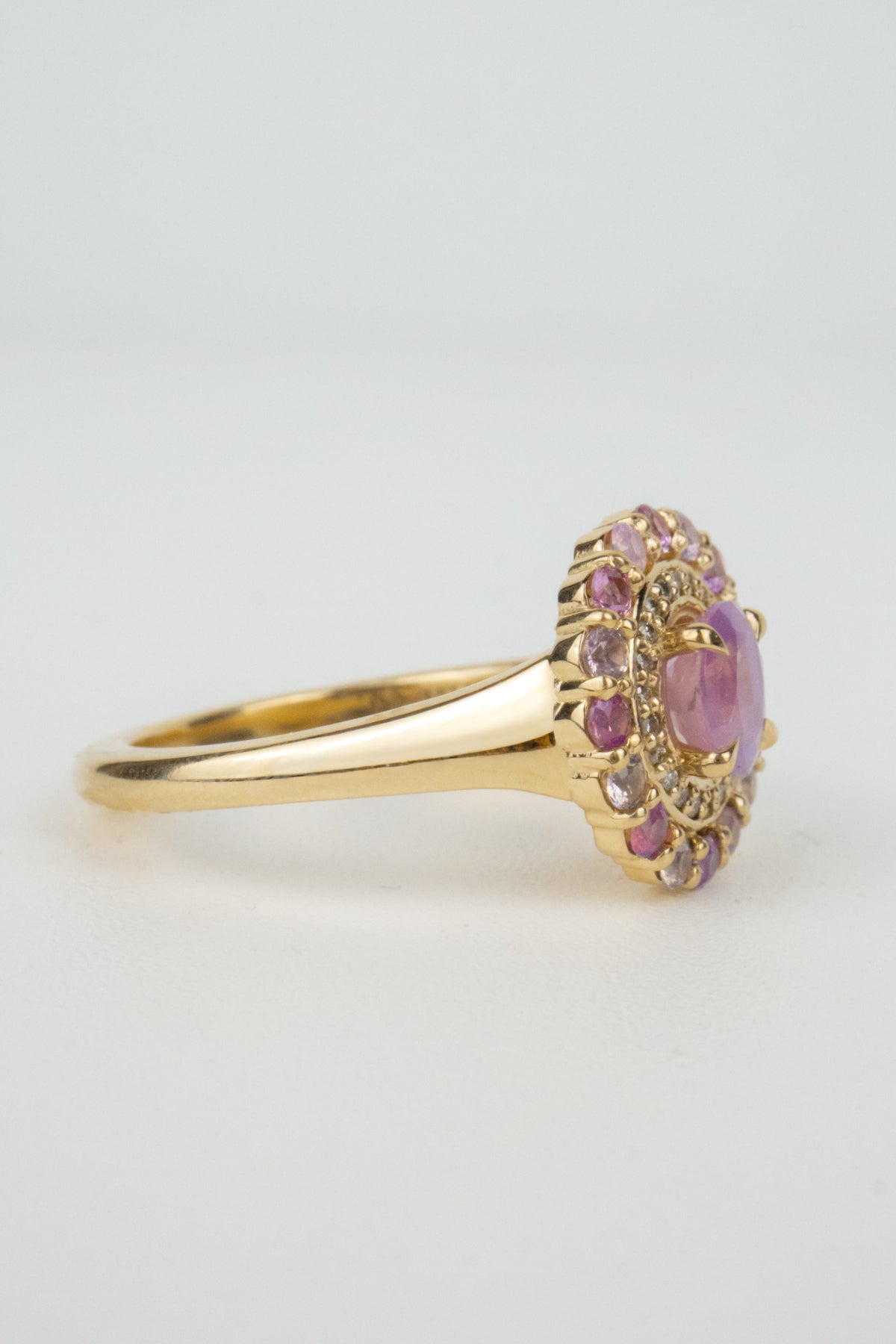 Nadine Engagement Ring- 1.35 ctw Natural Pink Sapphires