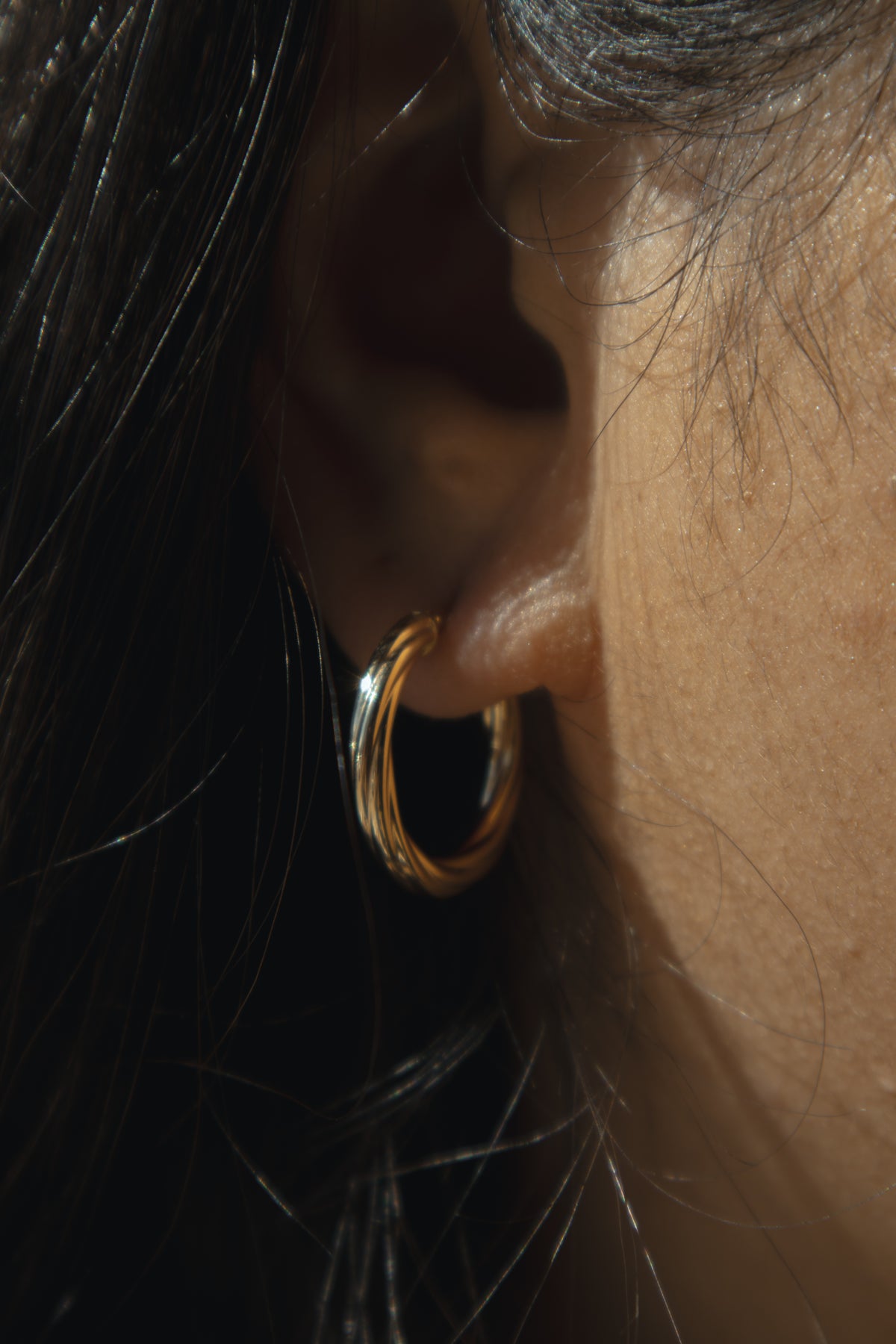 10K June Hoop Earrings