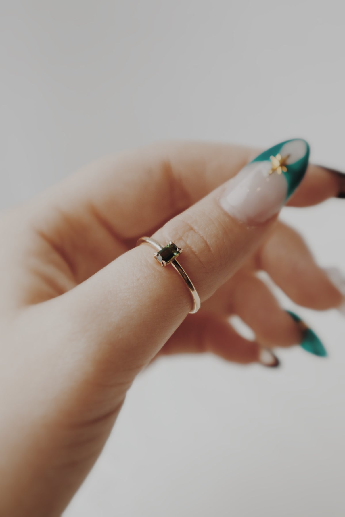 10k Tourmaline Stacking Ring