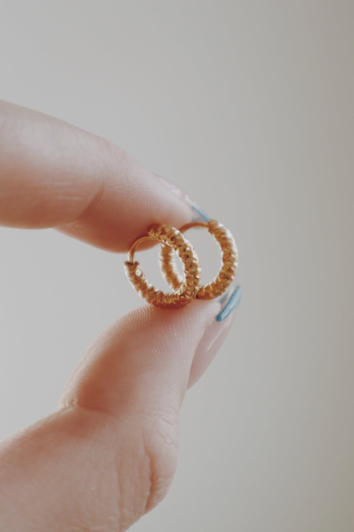 Mini Glistening Huggie Hoop Earrings