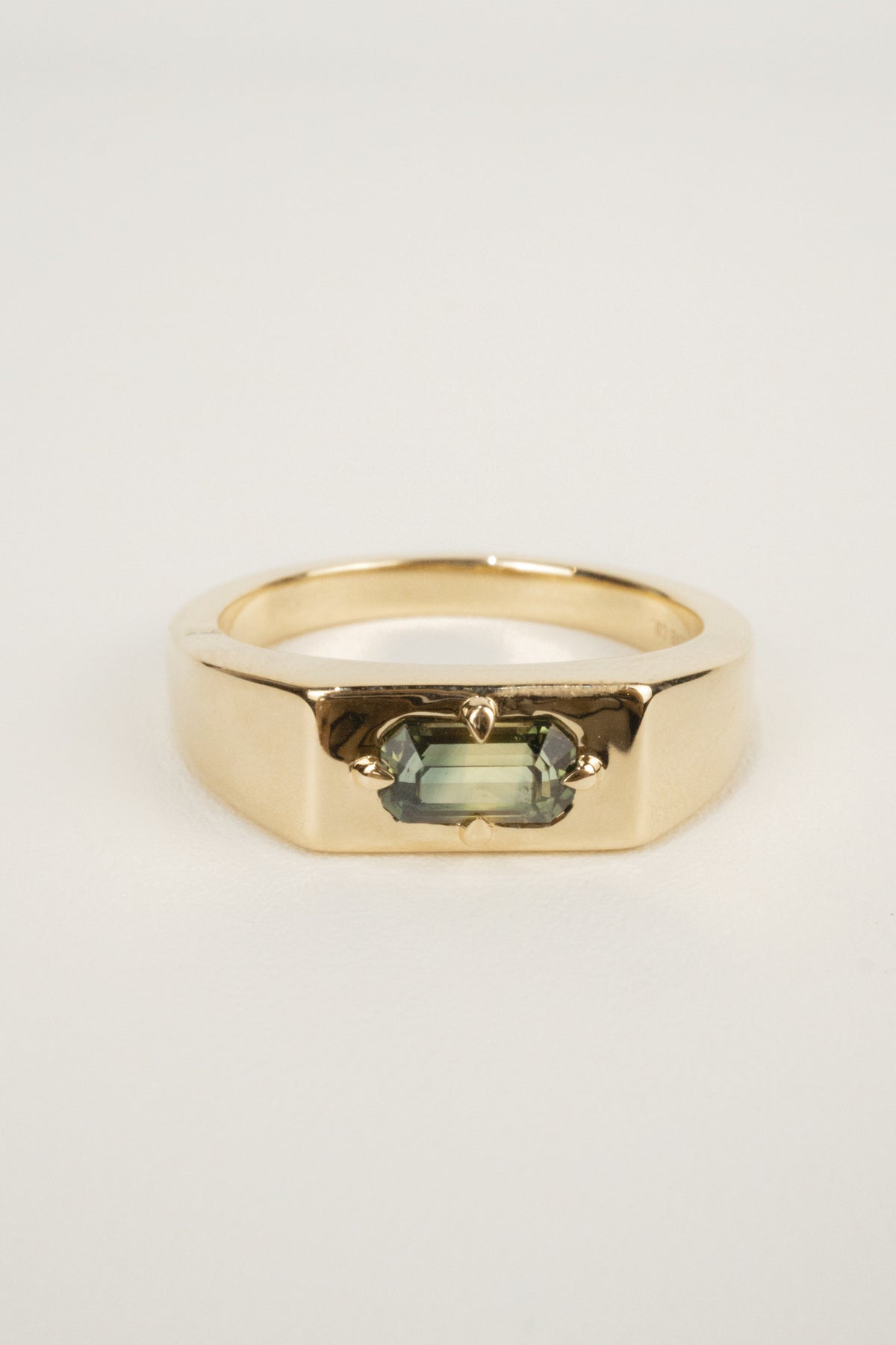 Grayson Men's Signet Ring- 0.85ct Parti Sapphire
