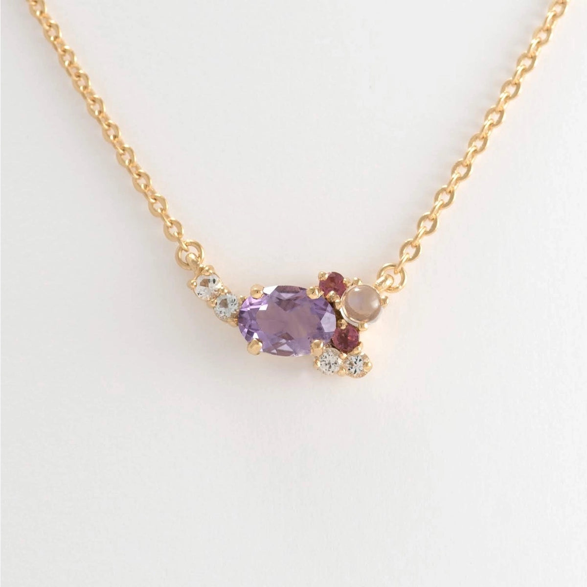 Mara Amethyst Cluster Necklace