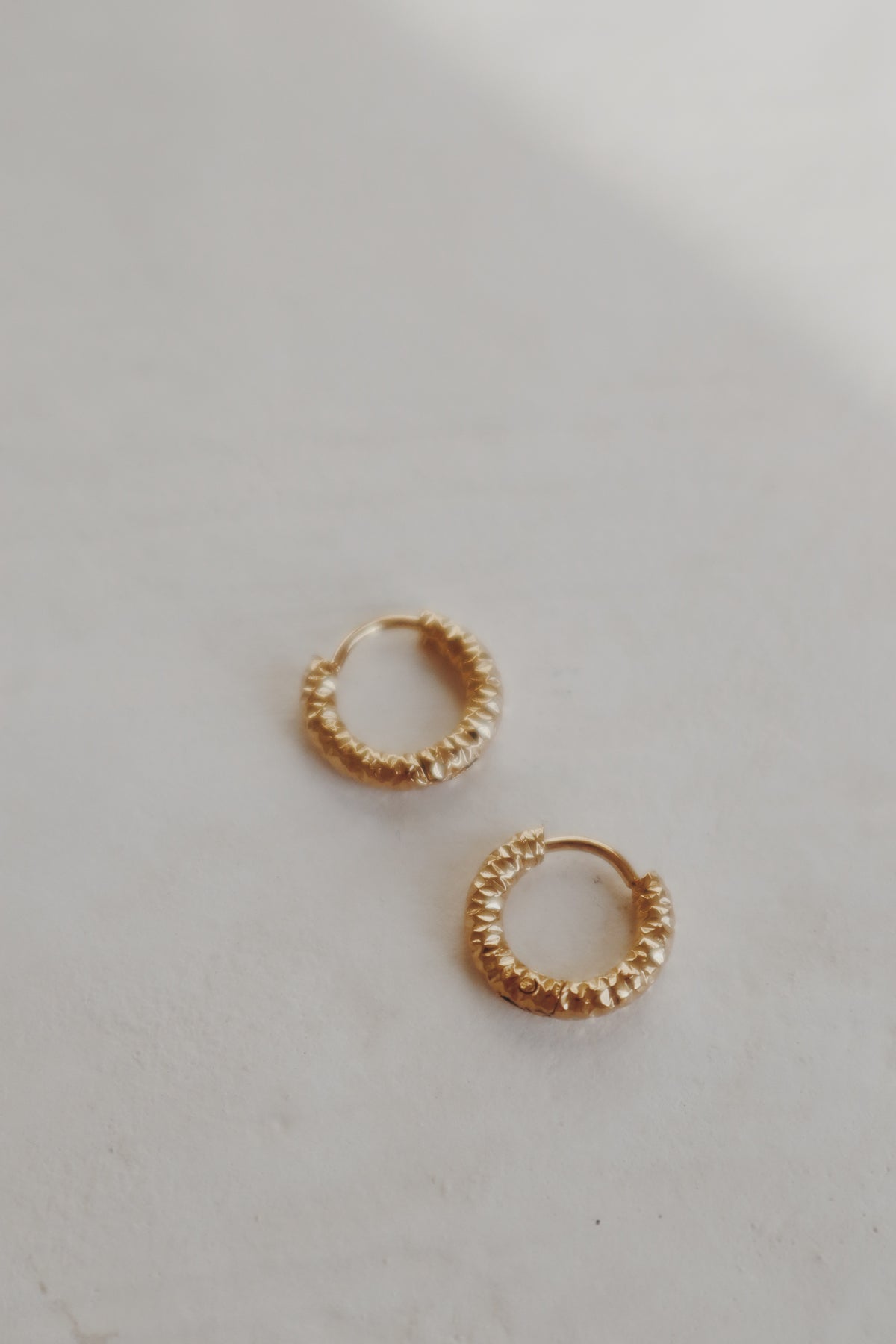 Mini Glistening Huggie Hoop Earrings