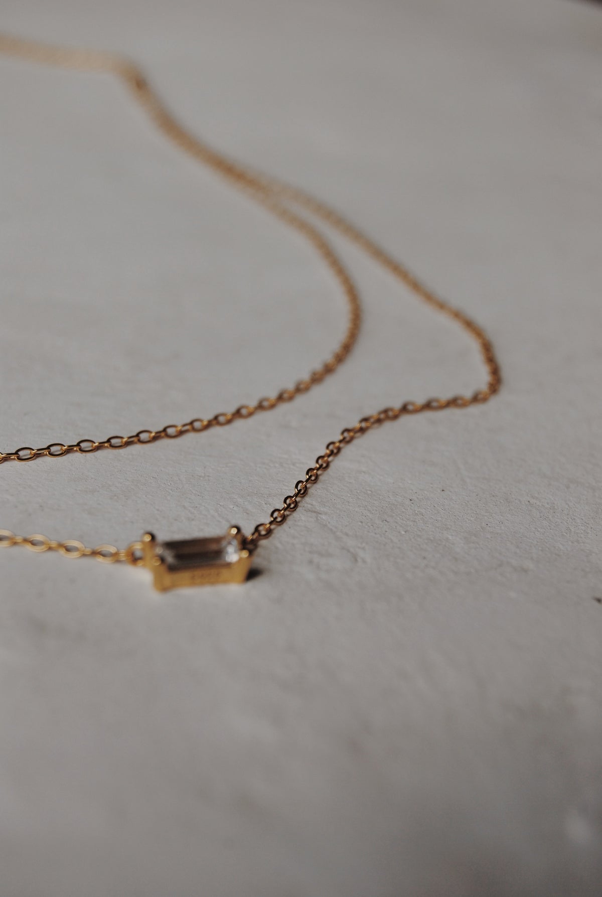 Layered Baguette Necklace