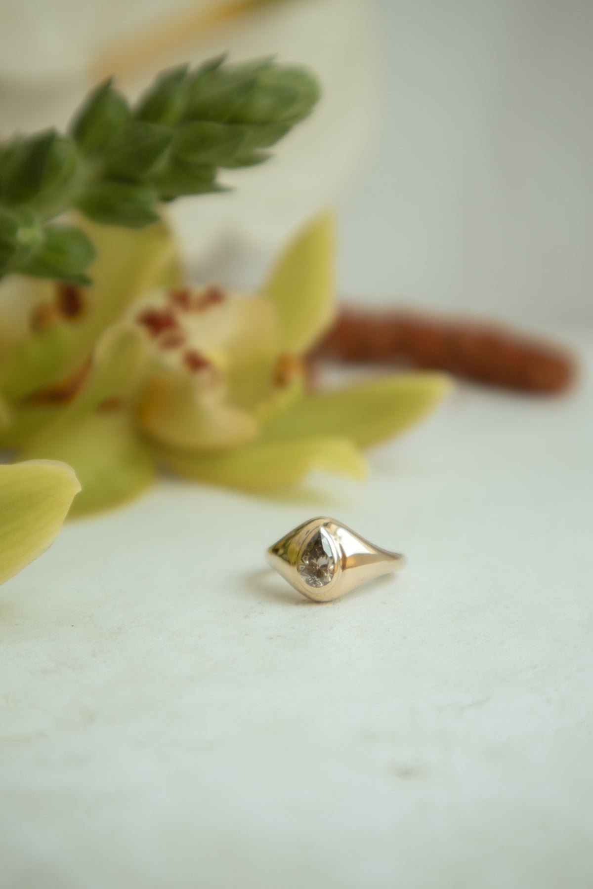 Selah Pinky Ring- 0.5ct Champagne Diamond