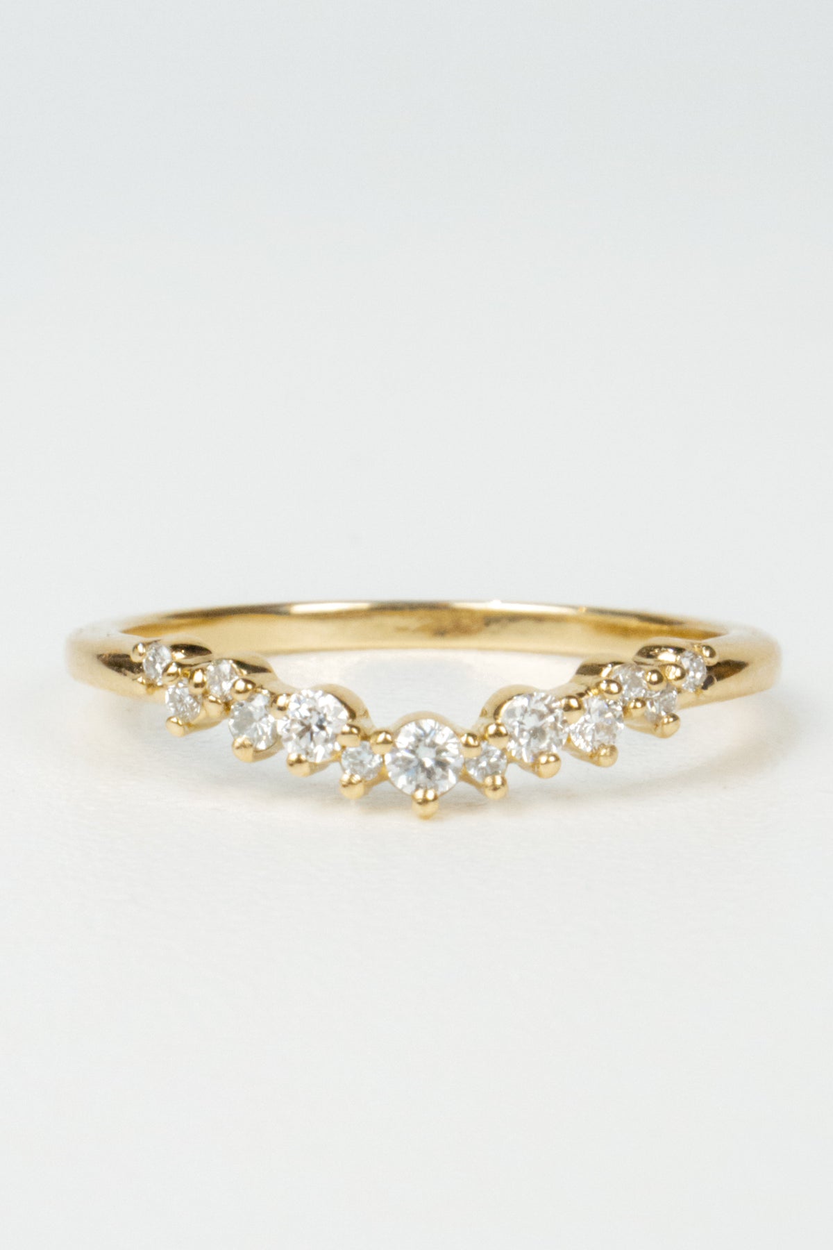 Austyn Contour Wedding Band- Yellow Gold