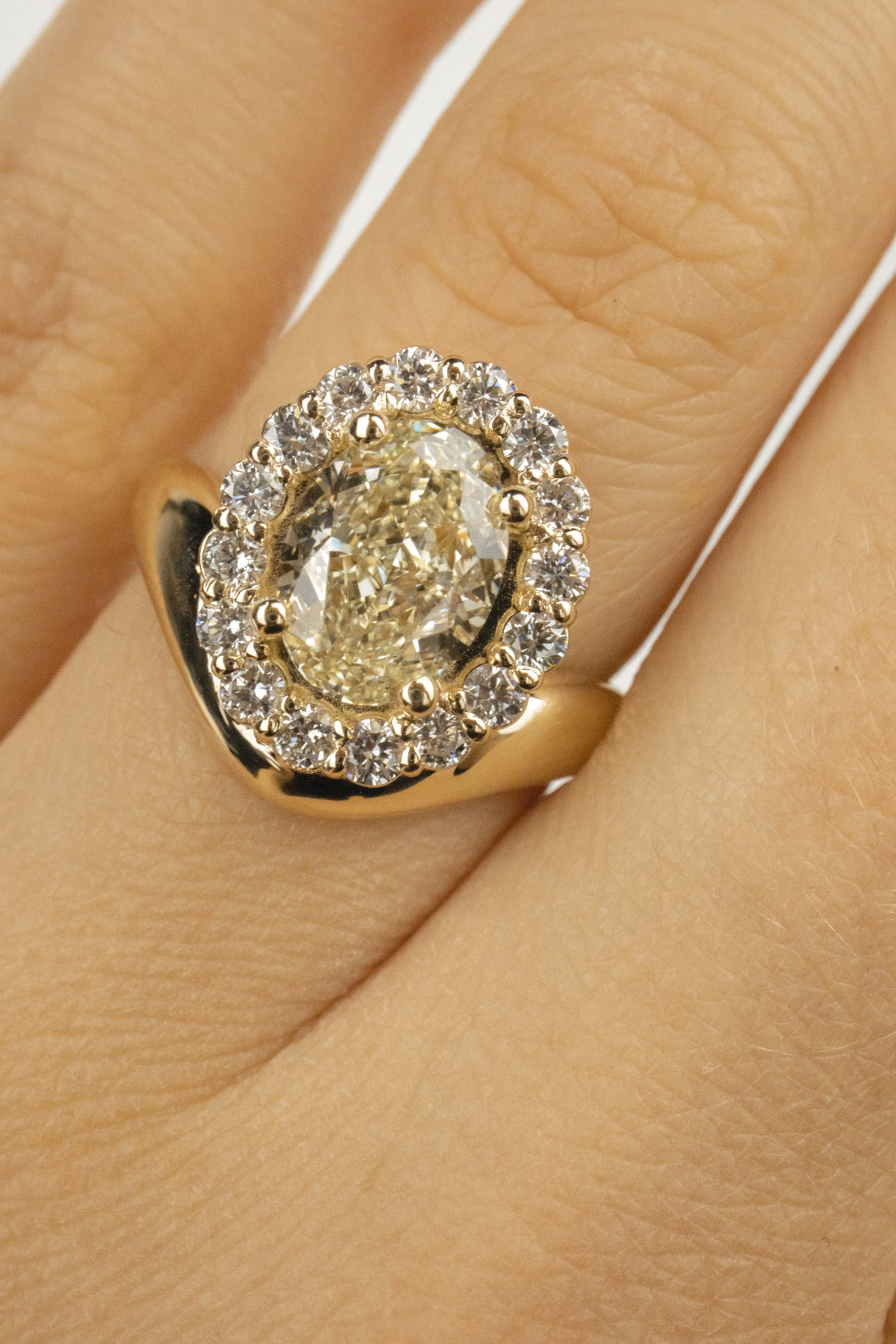 Bonnie Engagement Ring- 2ct Fancy Yellow Lab Diamond