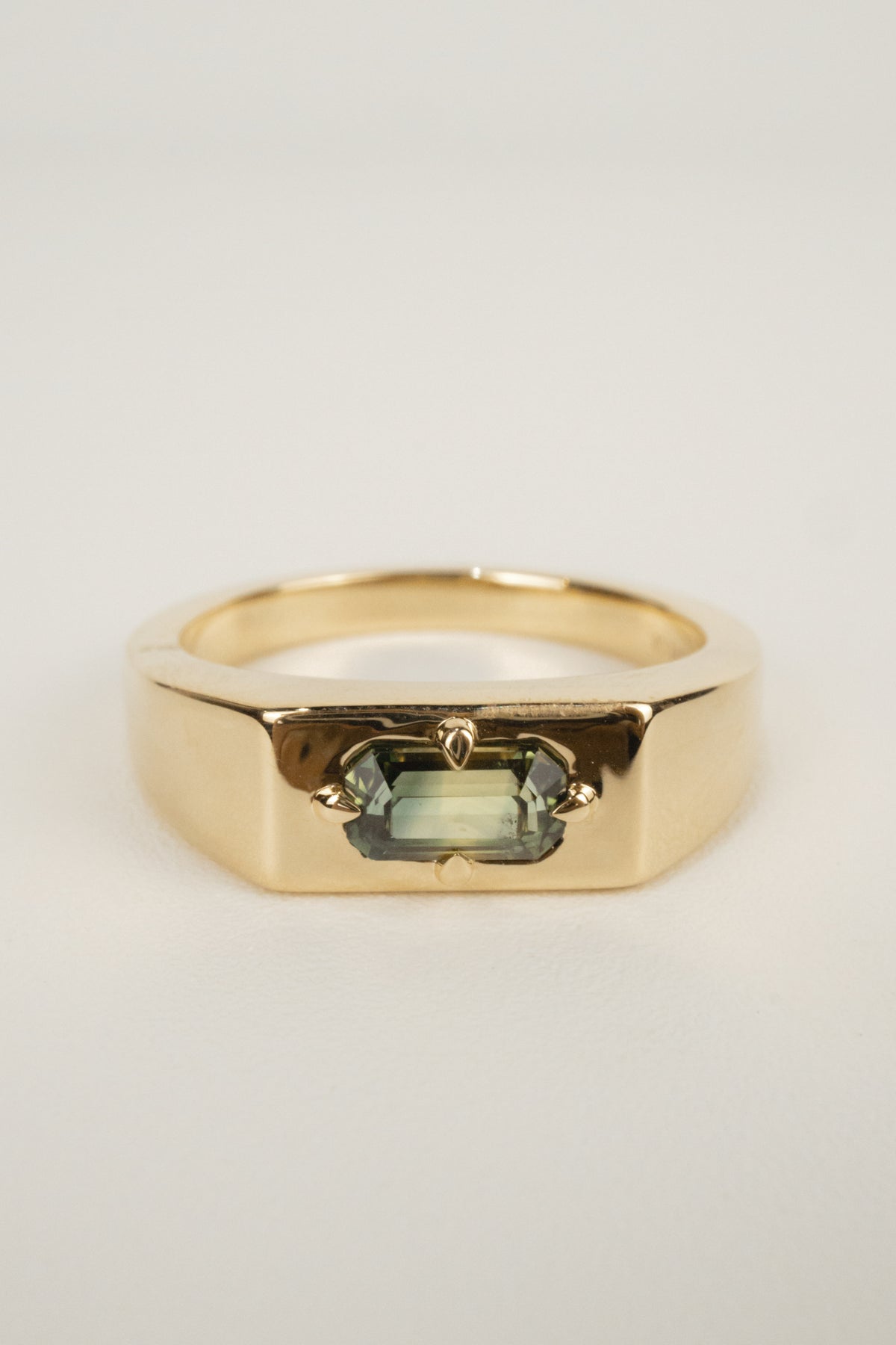 Grayson Men's Signet Ring- 0.85ct Parti Sapphire