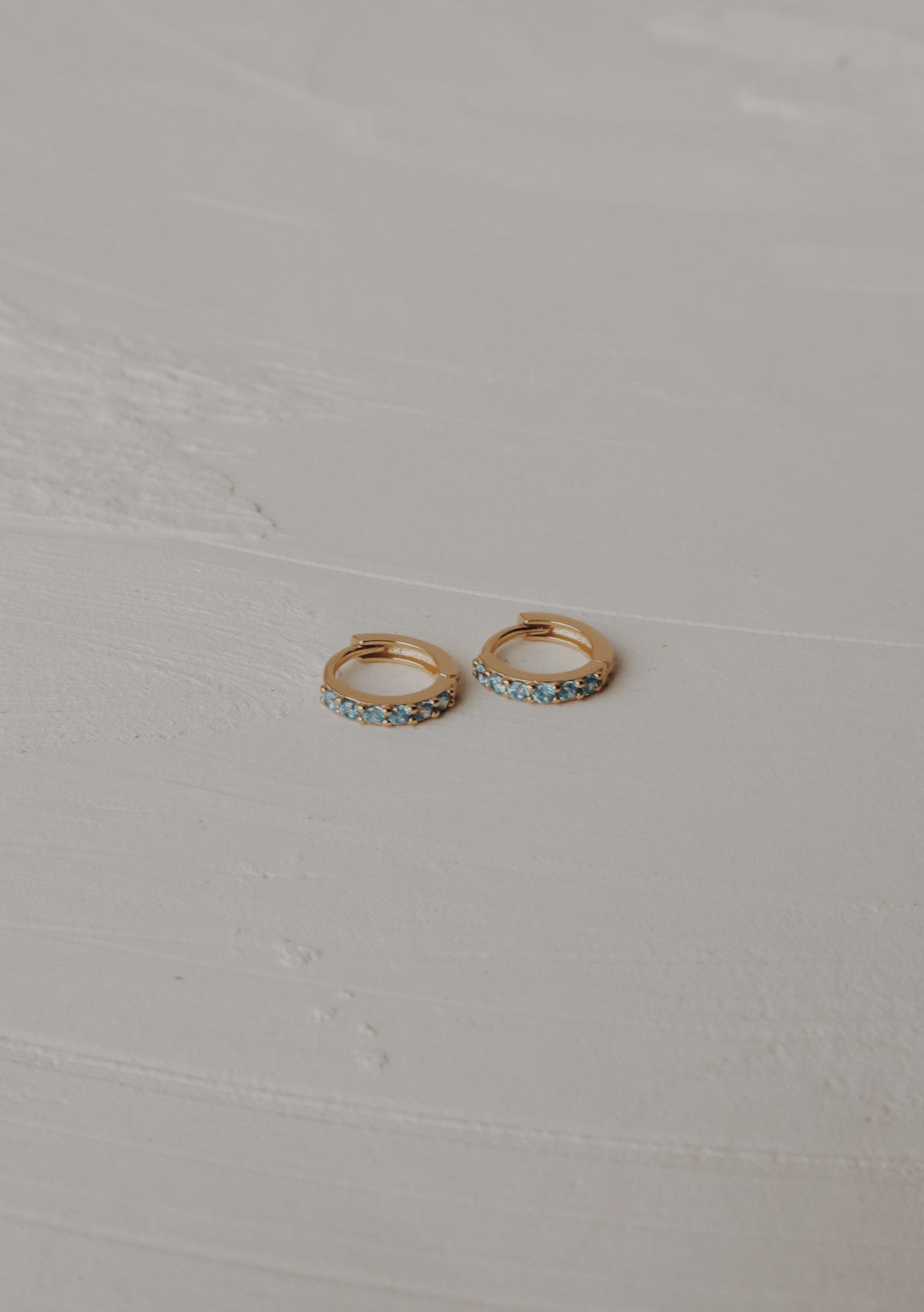 November Blues Huggie Hoop Earrings