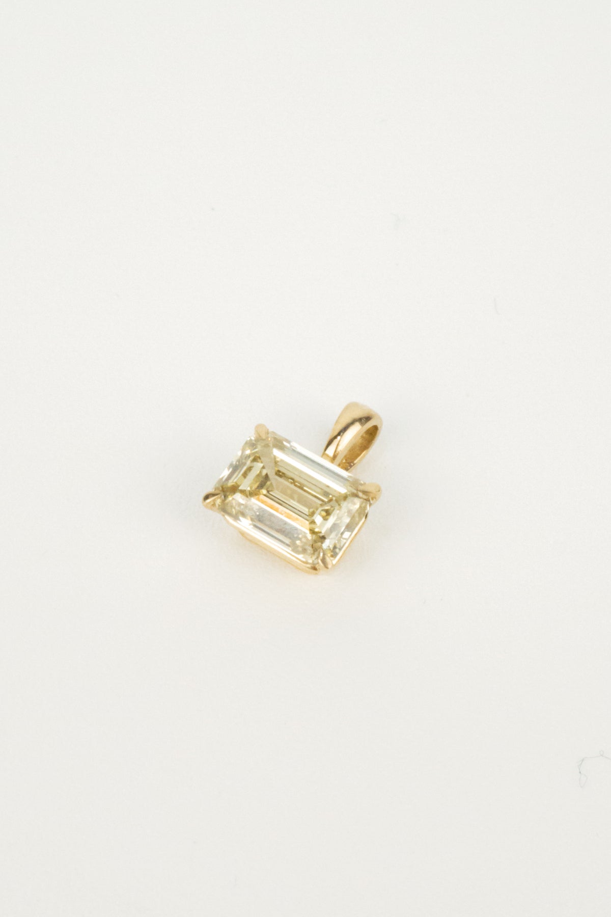 Loren Pendant- 2.23ct East-West Yellow Lab Diamond