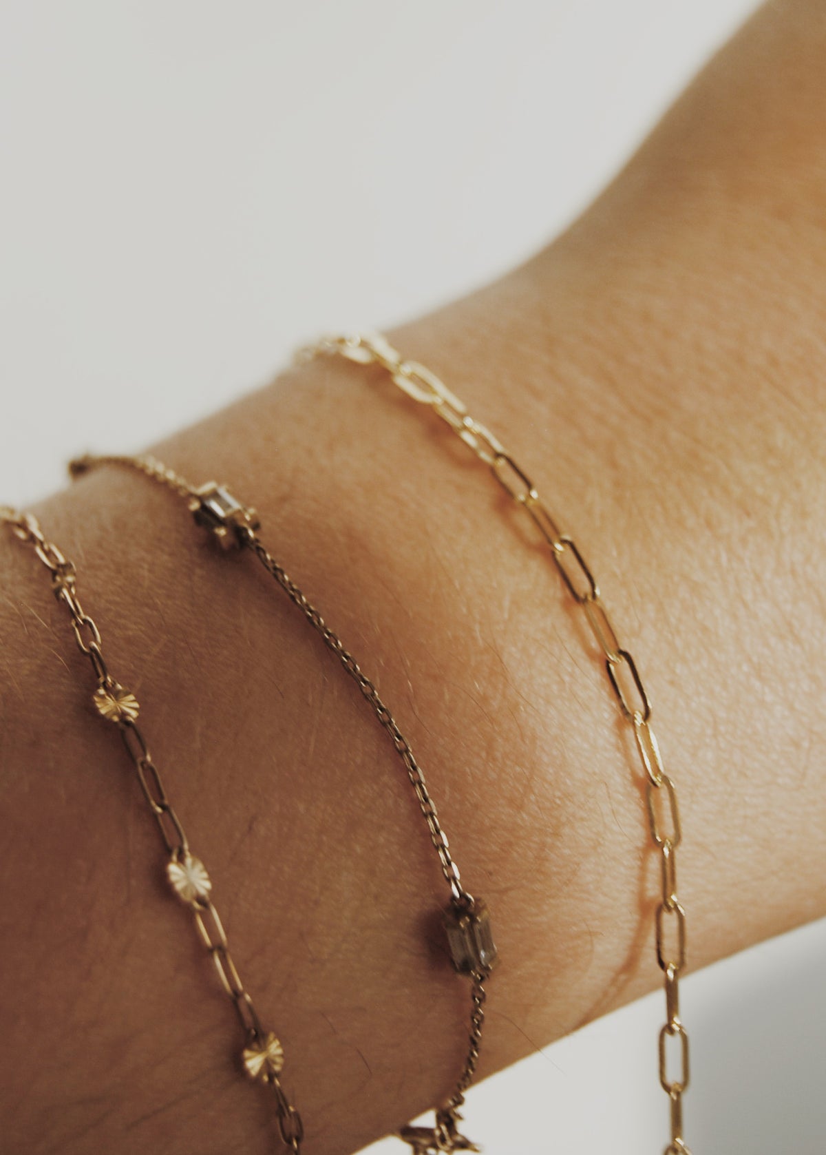 10k Gold Paperclip Bracelet