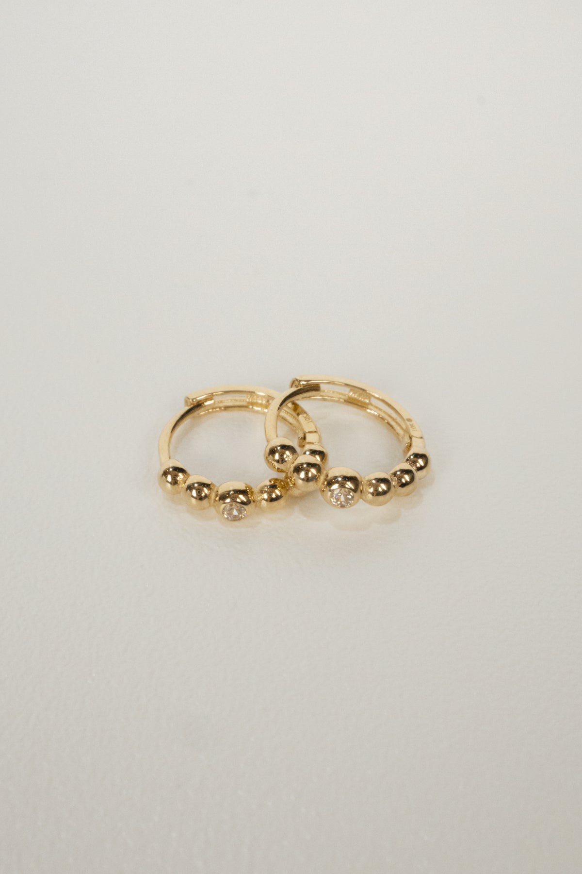 10k Bubble Huggie Hoop Earrings