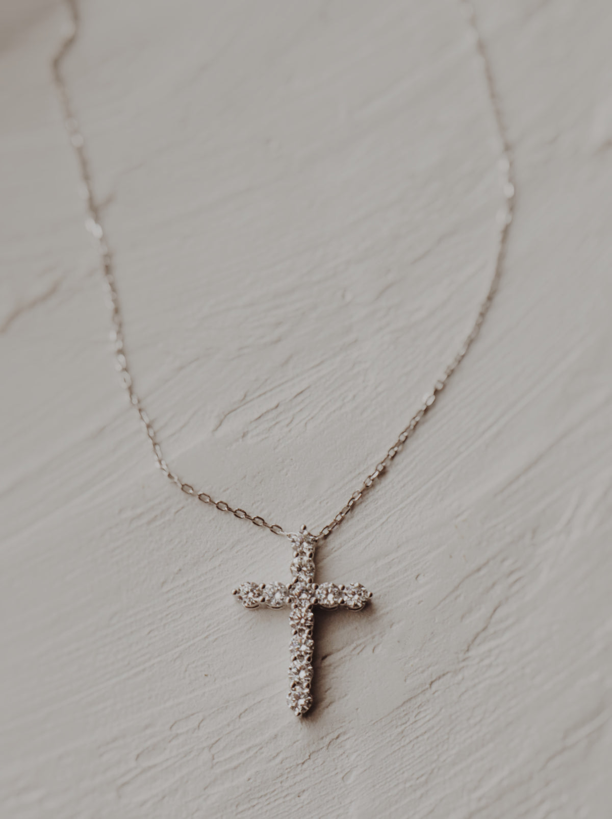 1 Carat Lab-Diamond Cross Necklace