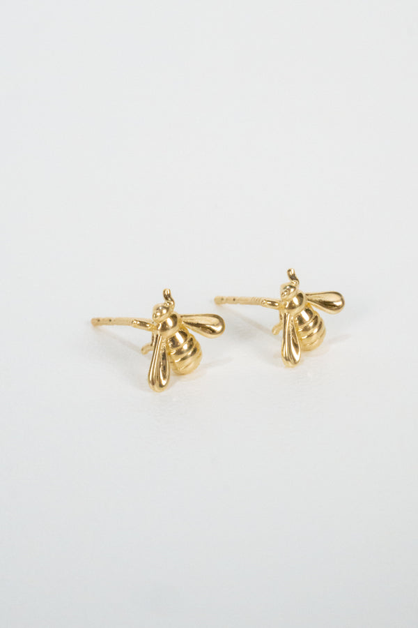 10K Honey Bee Stud Earrings