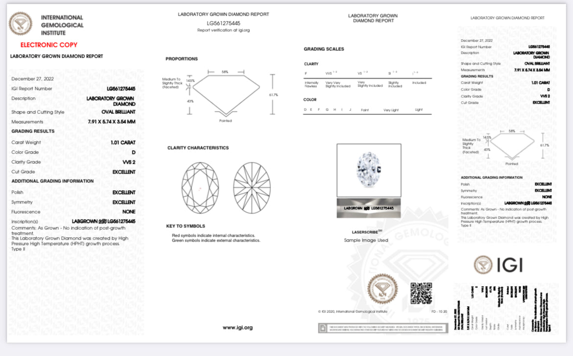 Bryn Oval Solitaire Engagement Ring- 1.08 CT