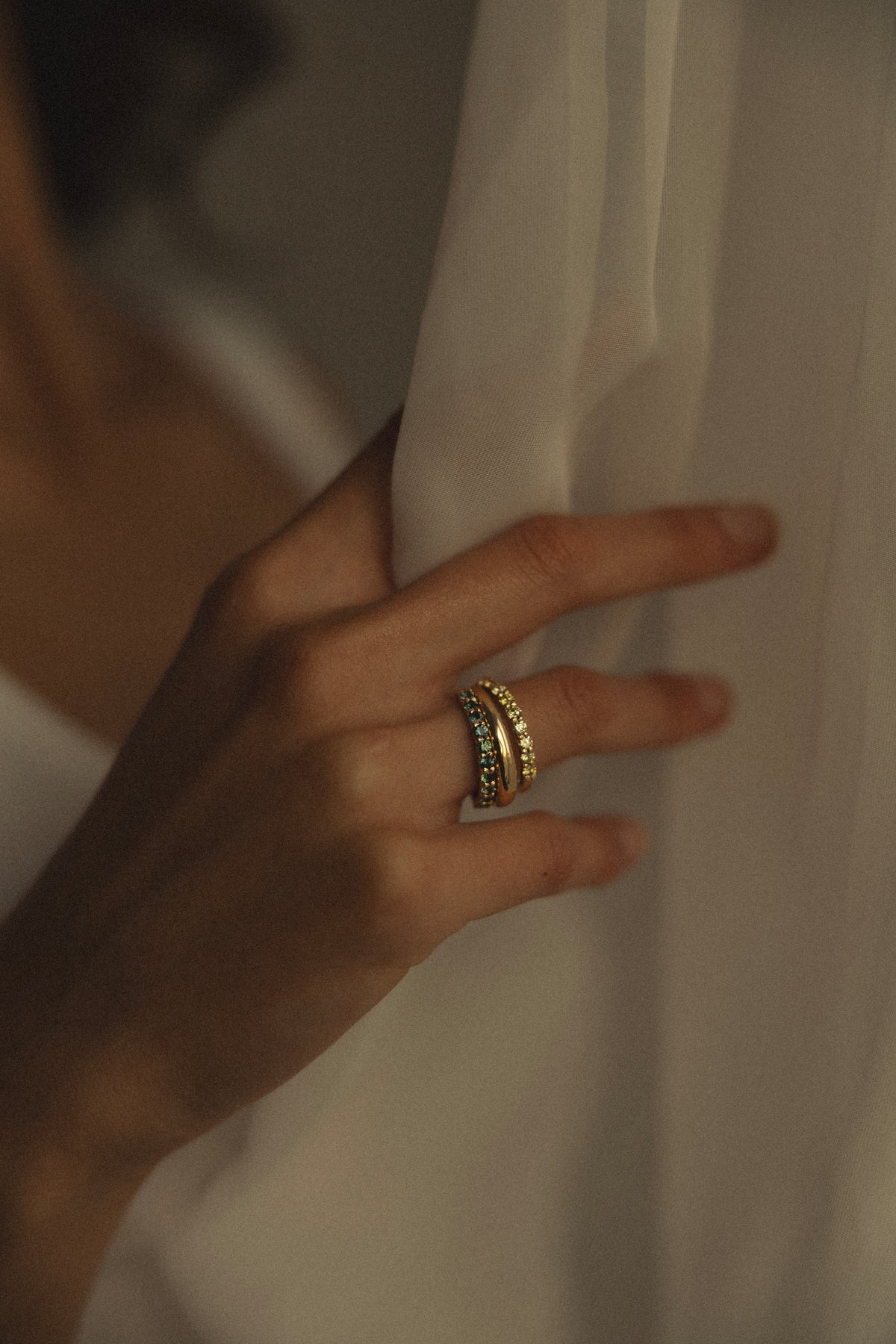 Margot Wedding Band- Yellow Diamonds