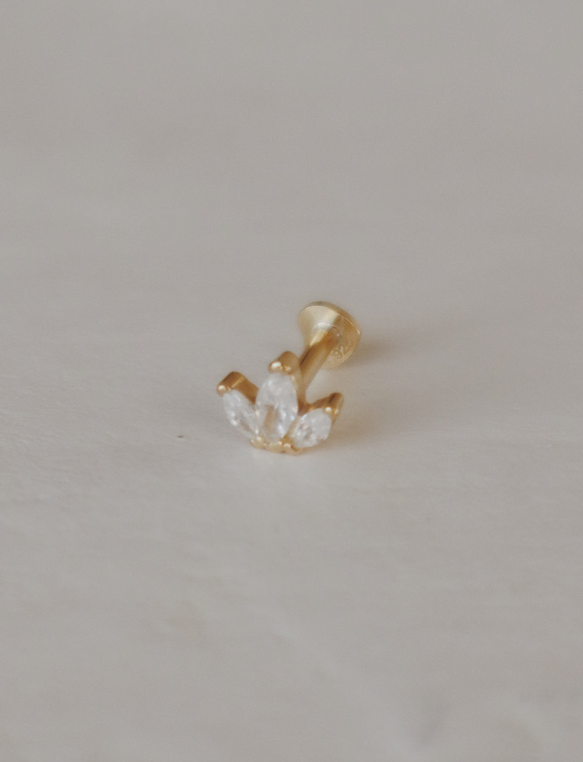 Marquise Lotus Cartilage Stud