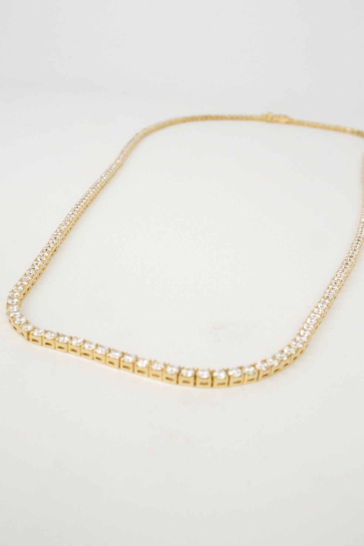 10K Blake Tennis Necklace- 6ctw Laboratory Grown Diamond Rounds