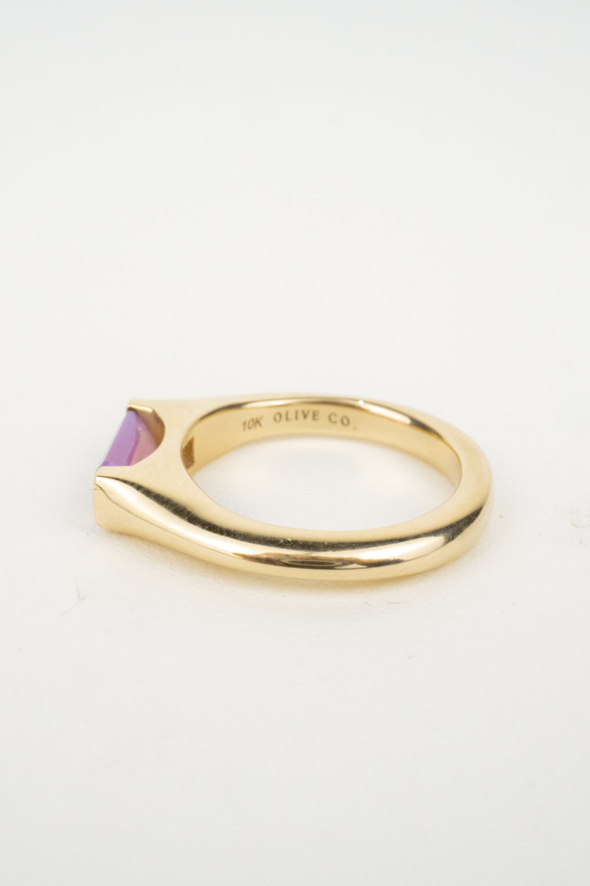 Poppy Pinky Ring- 0.64ct Baguette Sapphire