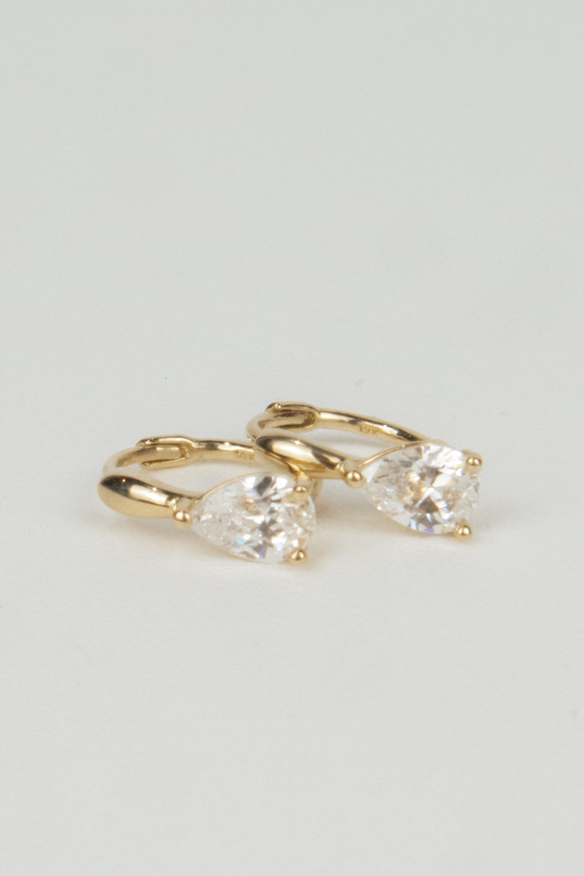 10K Norma Pear Cartilage Hoop Earrings