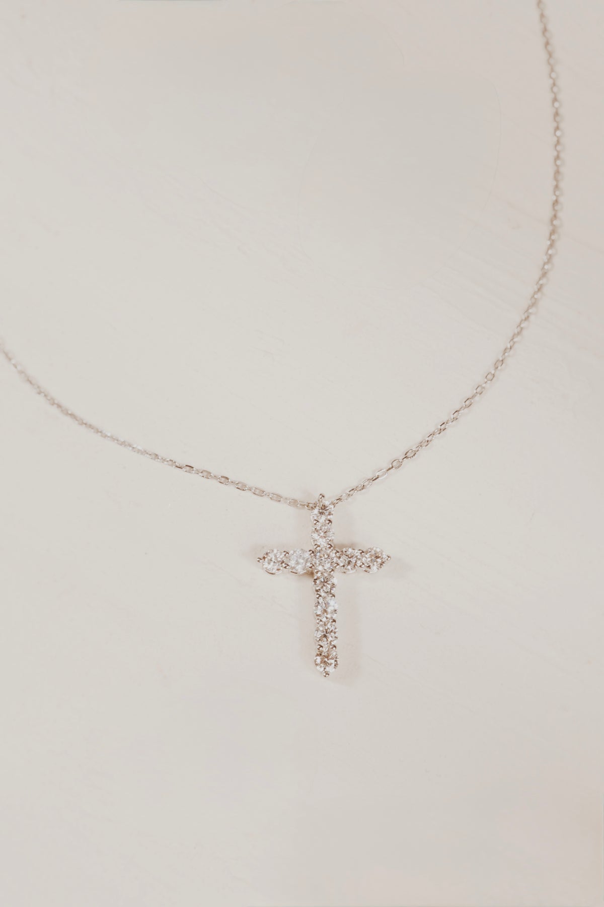 1 Carat Lab-Diamond Cross Necklace
