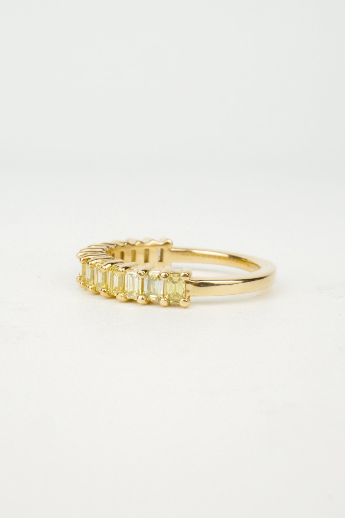 Millie Wedding Band- Yellow Diamonds