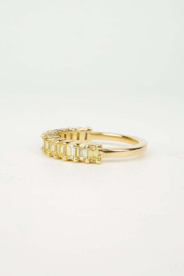 Millie Wedding Band- Yellow Diamonds