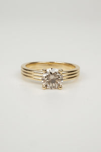 Scottie Engagement Ring- 1ct Round Champagne Diamond