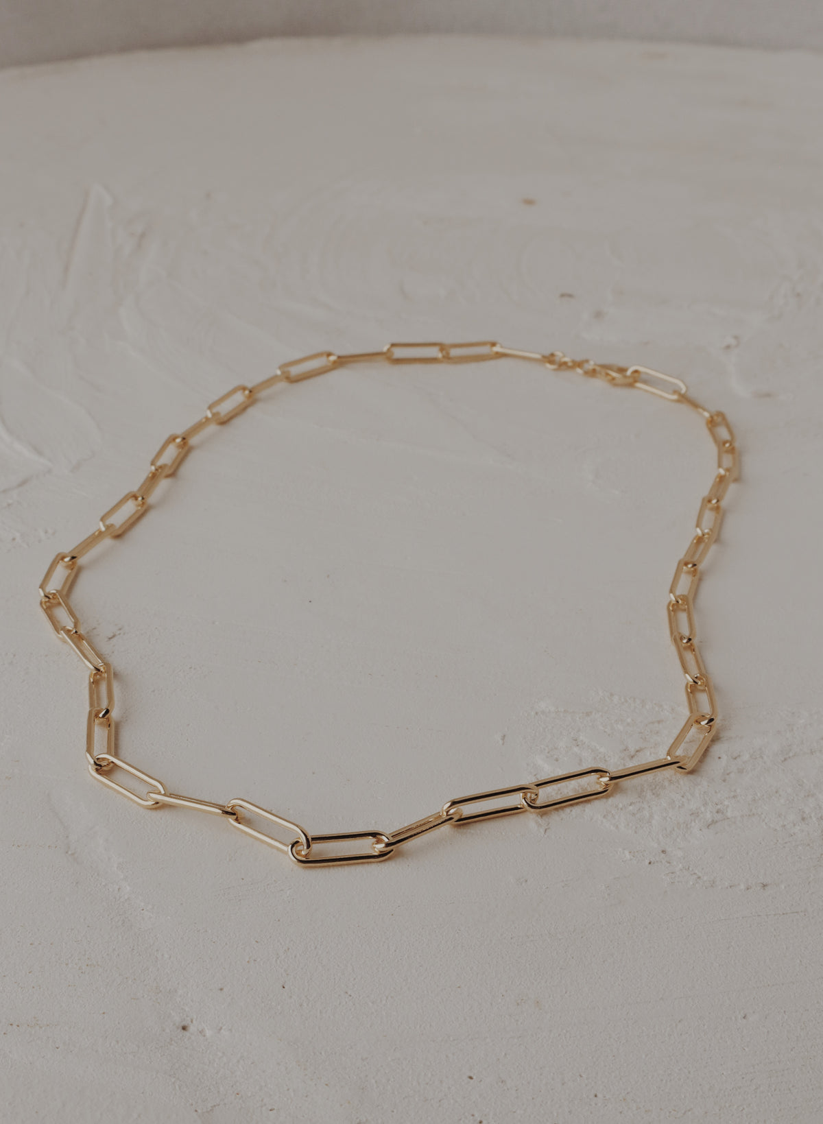 Chunky Paperclip Necklace — Vermeil