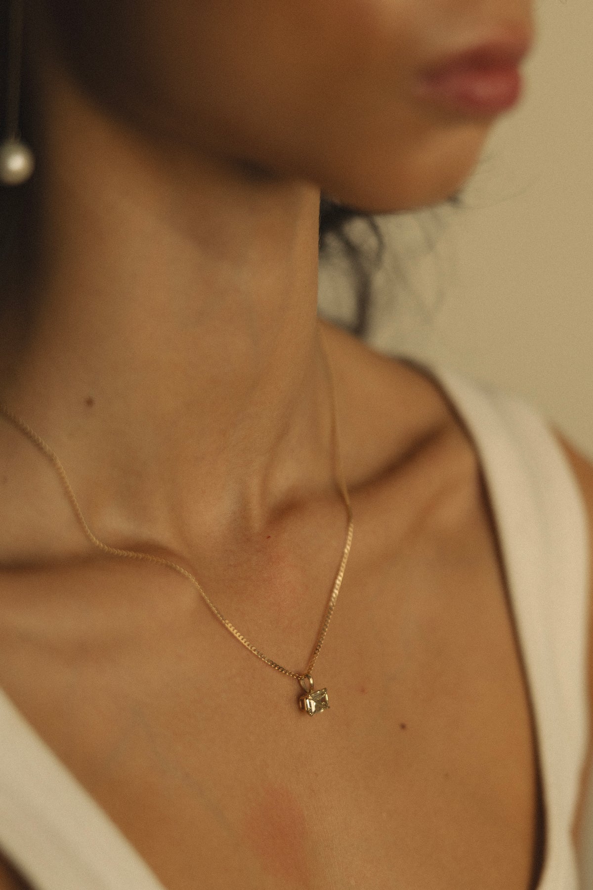 14K Veya Curb Chain Necklace