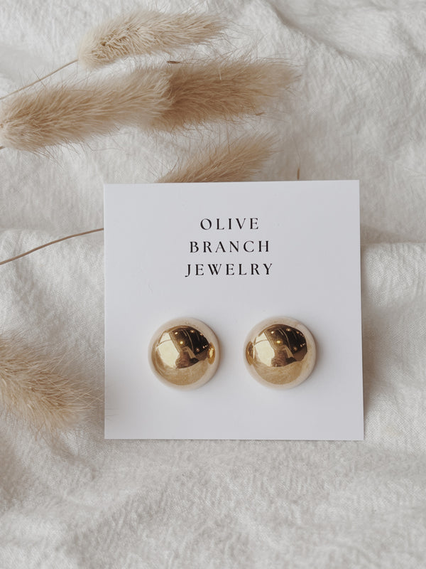 All Class Round Stud Earrings