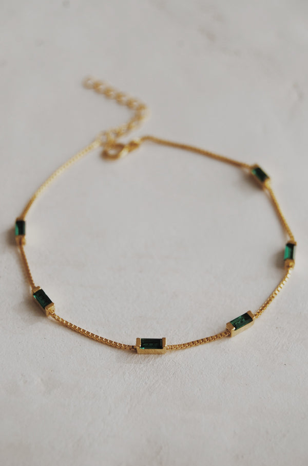 Emery Baguette Bracelet in Emerald