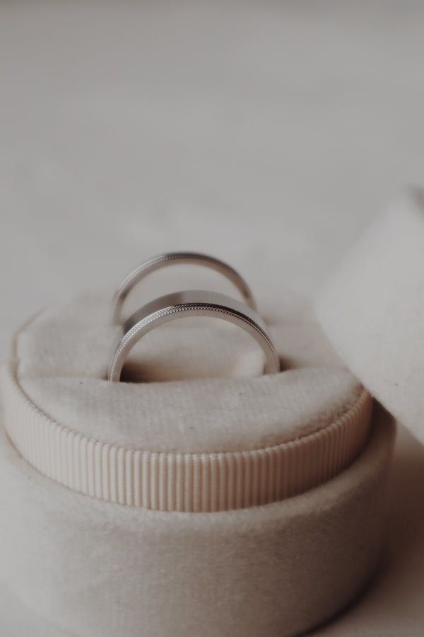Men’s Parker Wedding Band- White Gold