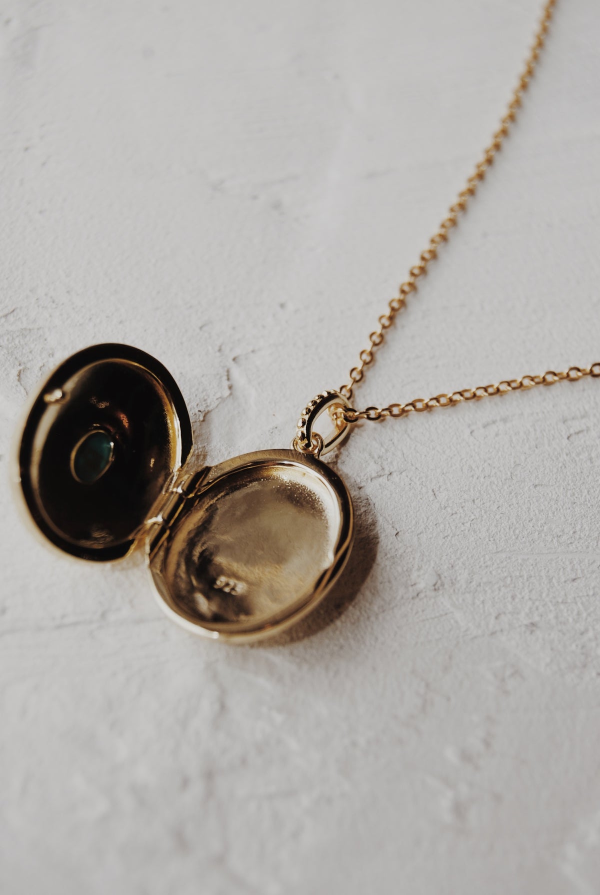 Turquoise Vermeil Locket Necklace