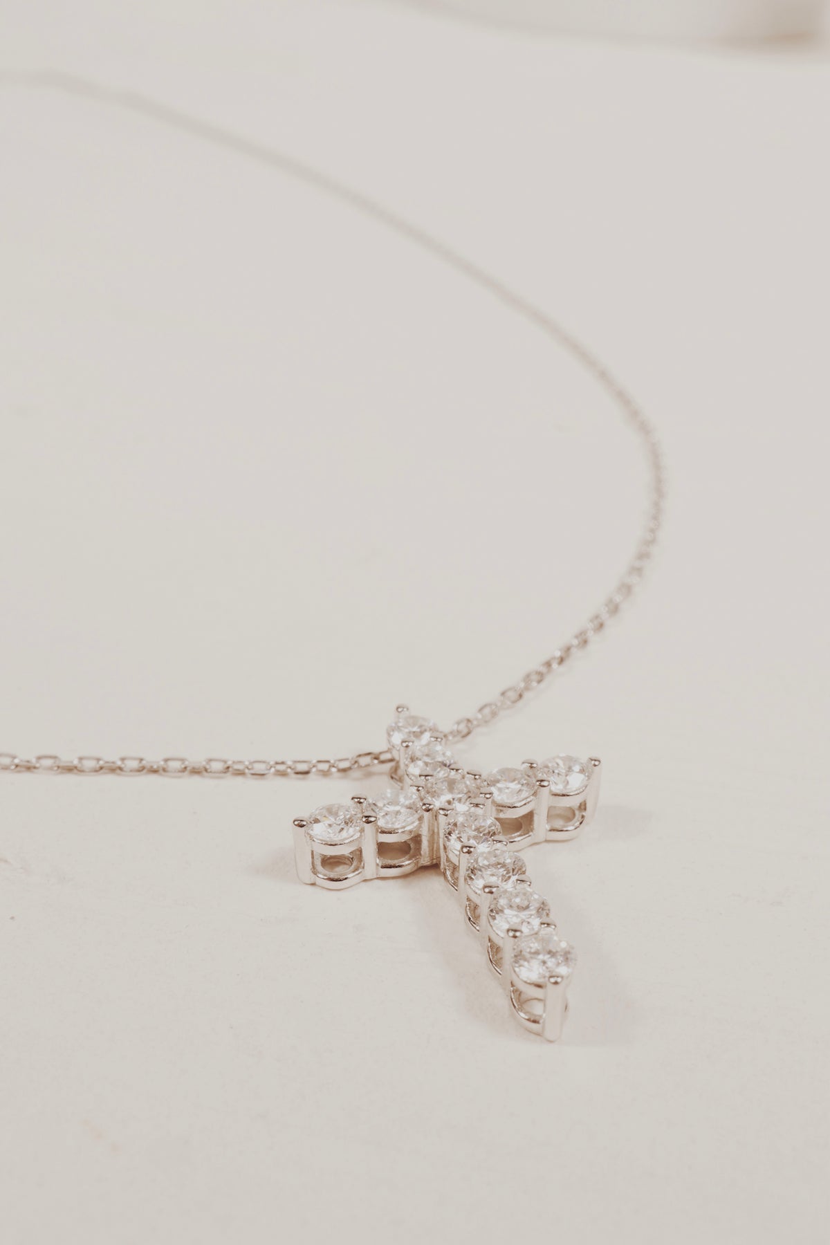 1 Carat Lab-Diamond Cross Necklace