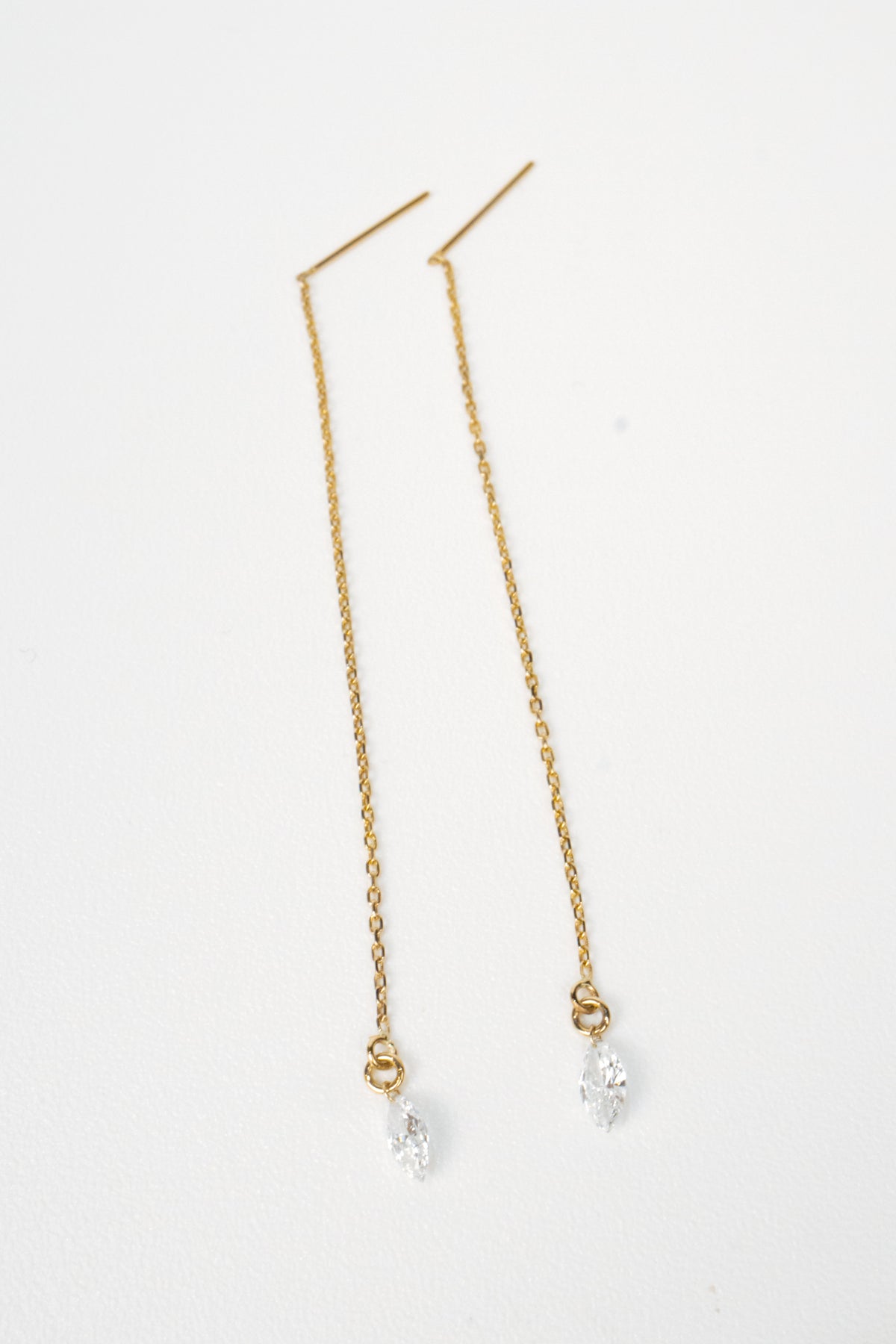 14K Petra Threader Earrings- 0.5ctw Marquise