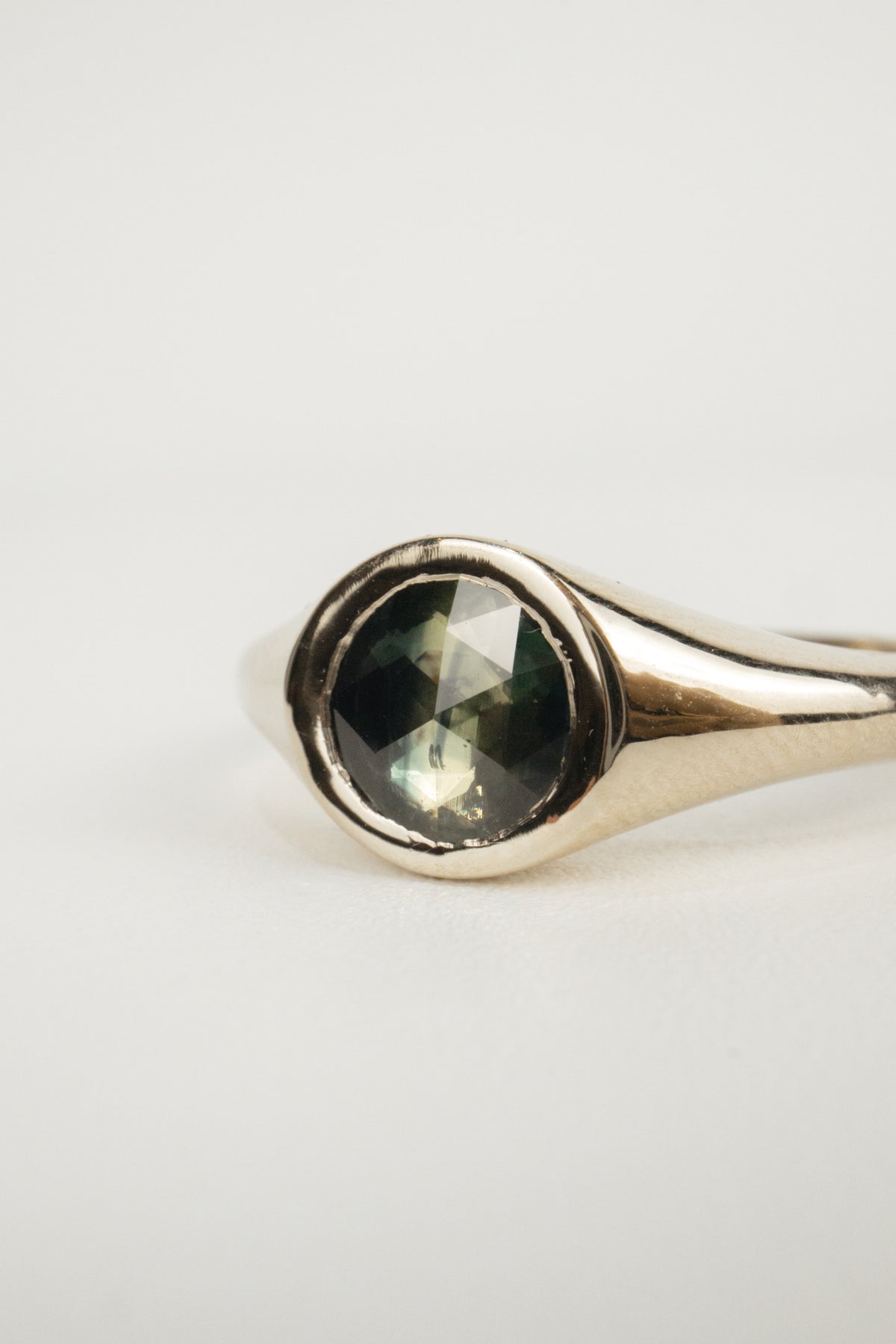 Wells Men's Signet Ring- 0.6ct Parti Sapphire