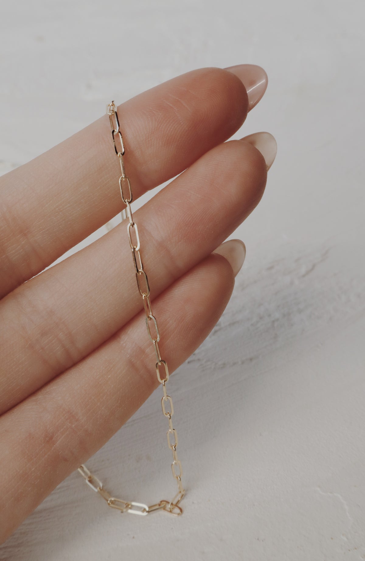 10K Gold Paperclip Necklace