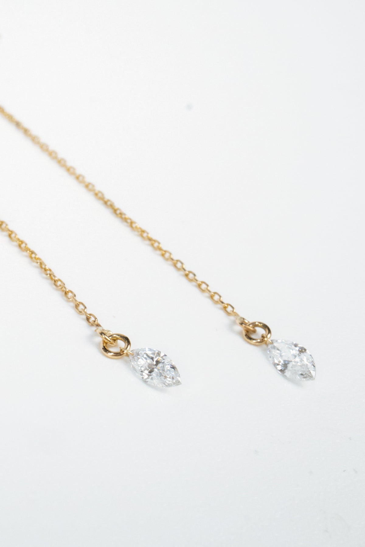 14K Petra Threader Earrings- 0.5ctw Marquise