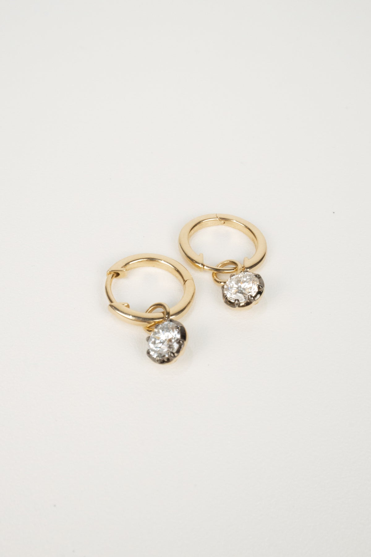 14K Logan Diamond Hoops