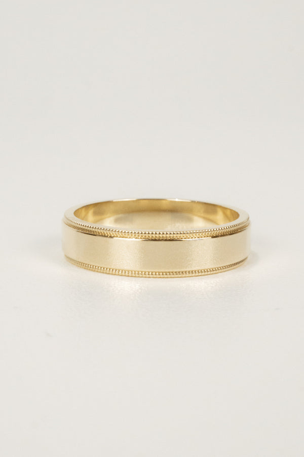 Men’s Parker Wedding Band- Yellow Gold